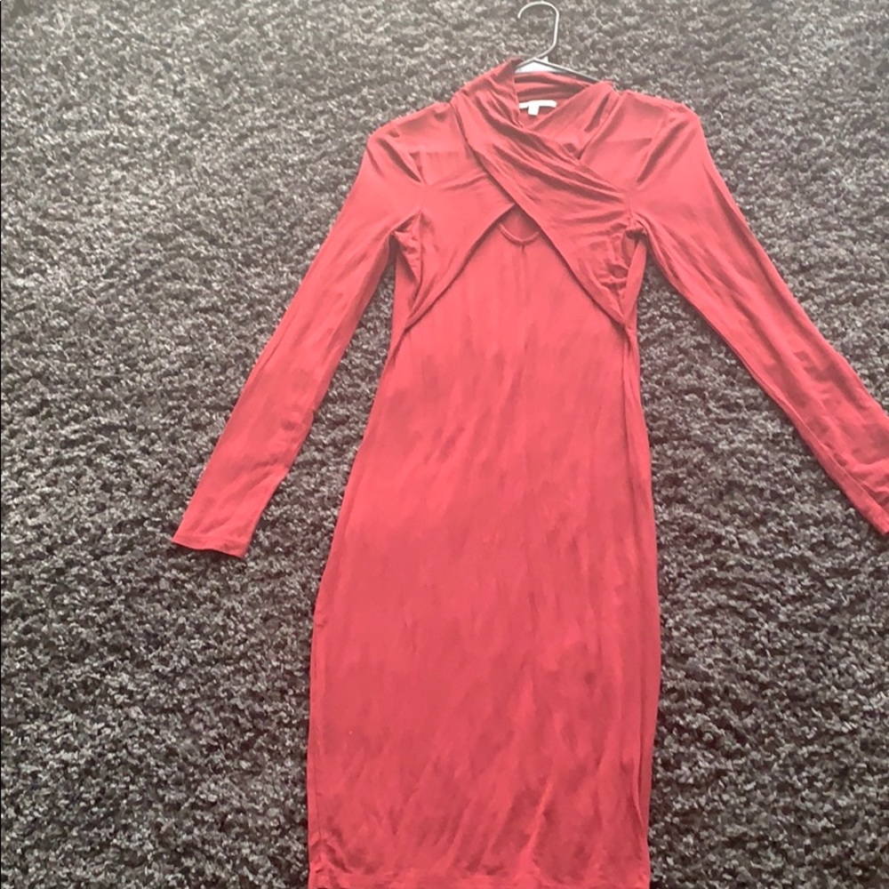 Burgundy body on dress